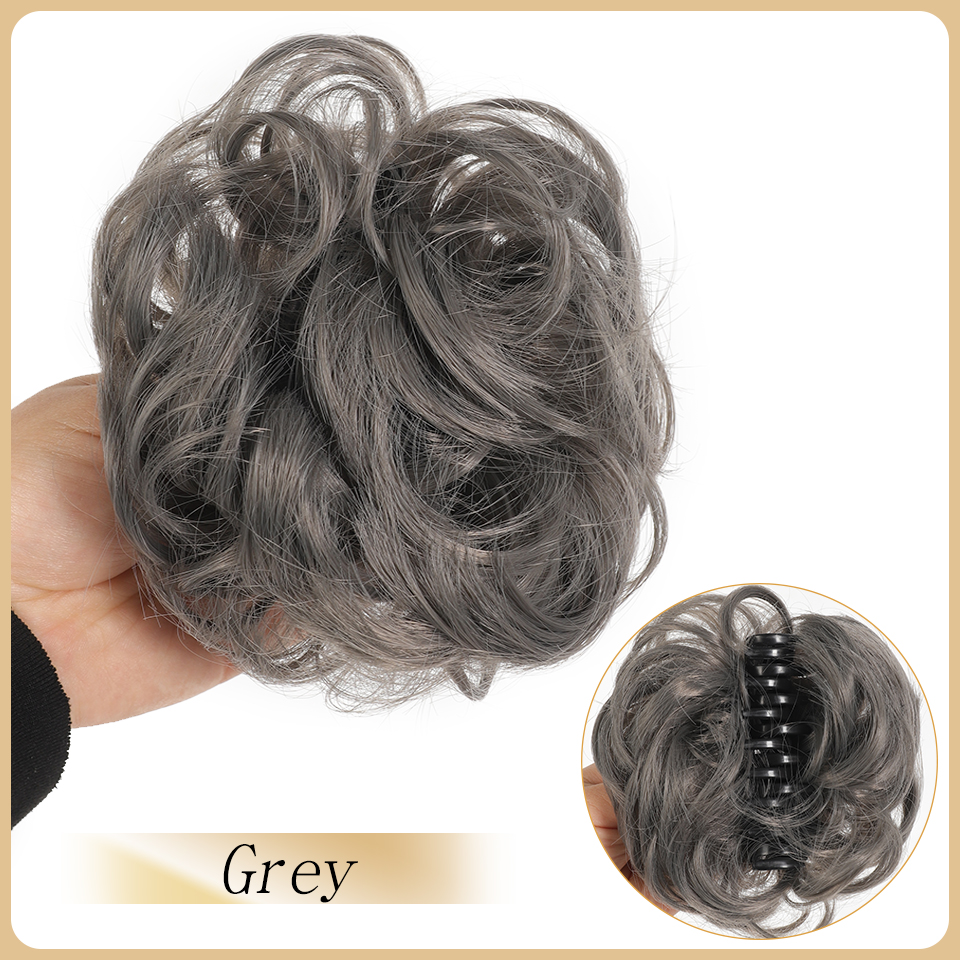 Synthetic Hair Messy Bun Hair Piece Bun Fluffy Elastic Rubber Band Suitable For Women To Wear