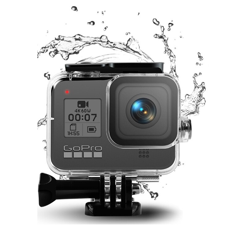 60M gehen Profi 8 Gehäbenutzen für Gopro Held 8 Schwarz Schutzhülle Wasserdichte Hülse für GoPro 8 Aktion Kamera verrotten Filter Zubehör