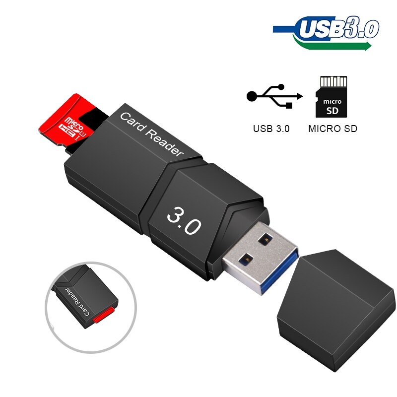 USB 3.0 Kaartlezer Micro USB Flash Drive Adapter Connector Hoge Snelheid TF Memory Card Reader met retail pakket