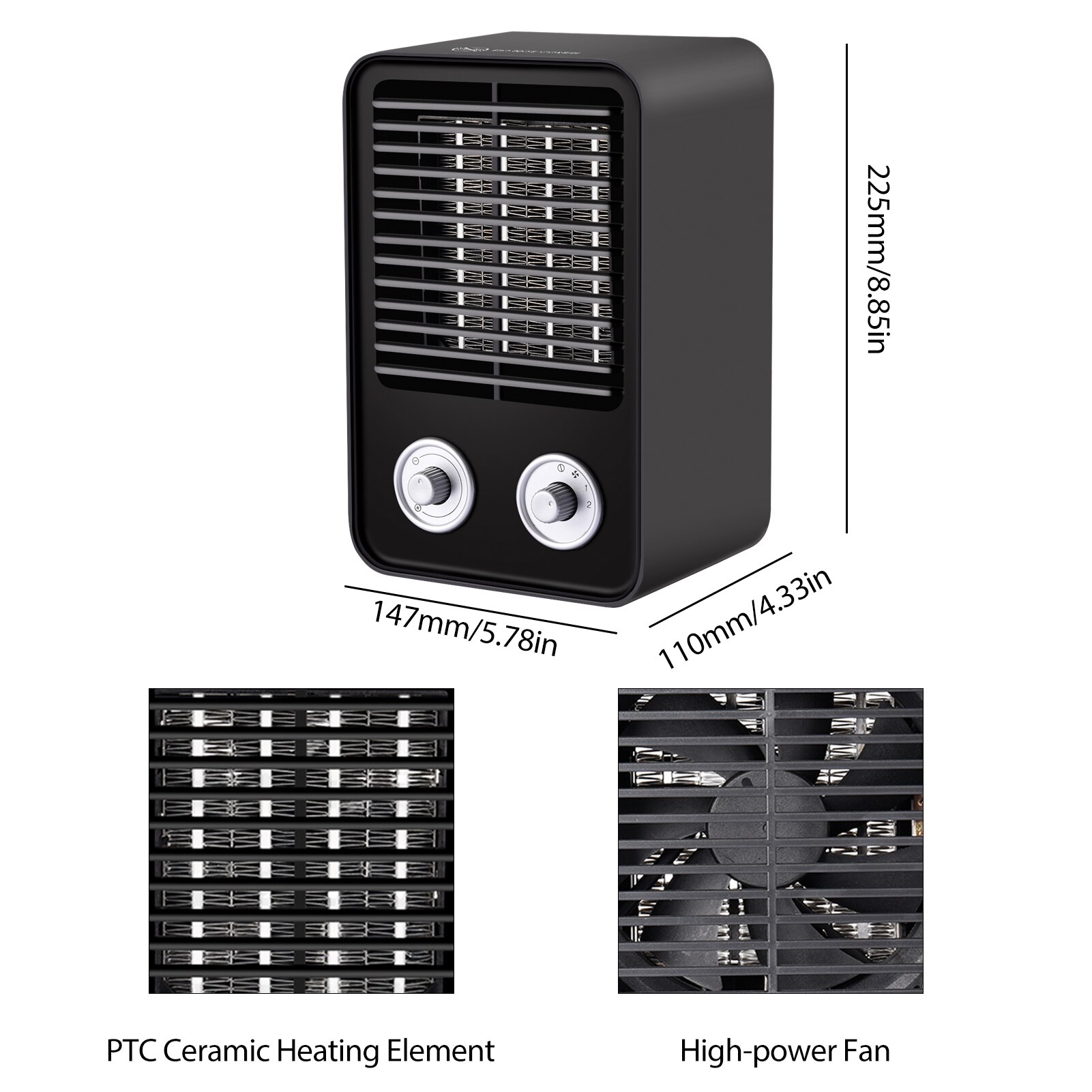 Draagbare Elektrische Kachel Ventilator Kachel Desktop Mini Verwarming Air Heater Voor Thuis Ruimte Winter Warmer Ventilator Elektrische Kachel