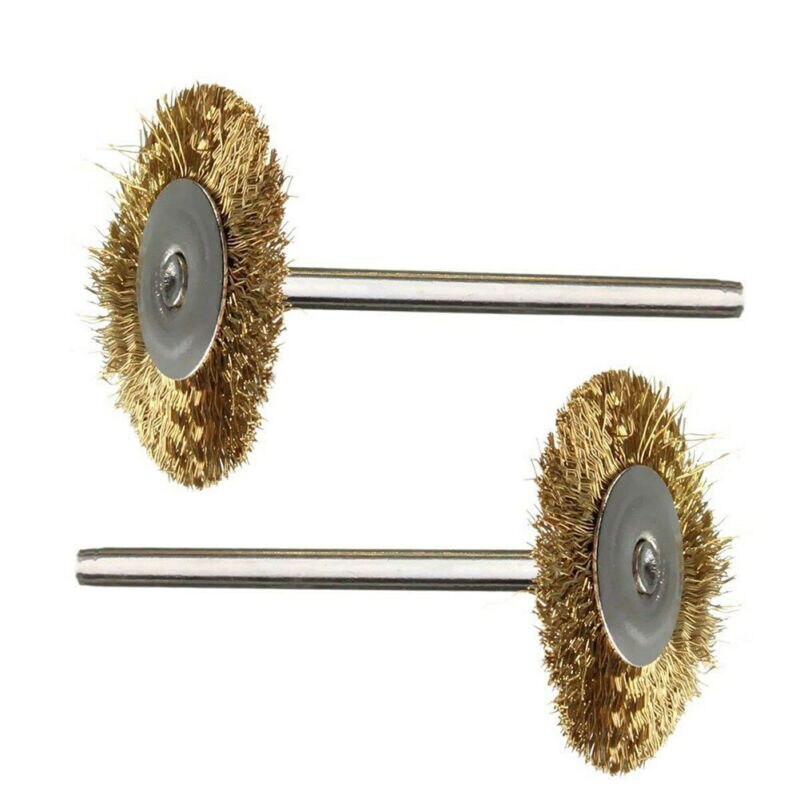 36 stk wire kop/hjul børste sæt til bor stål messing metal rengøring rust slibning