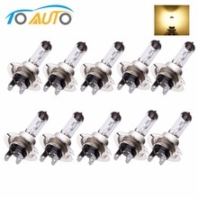 Bombilla halógena antiniebla para coche, luz amarilla H7, 24V, 70W, 4300K, 10 unidades