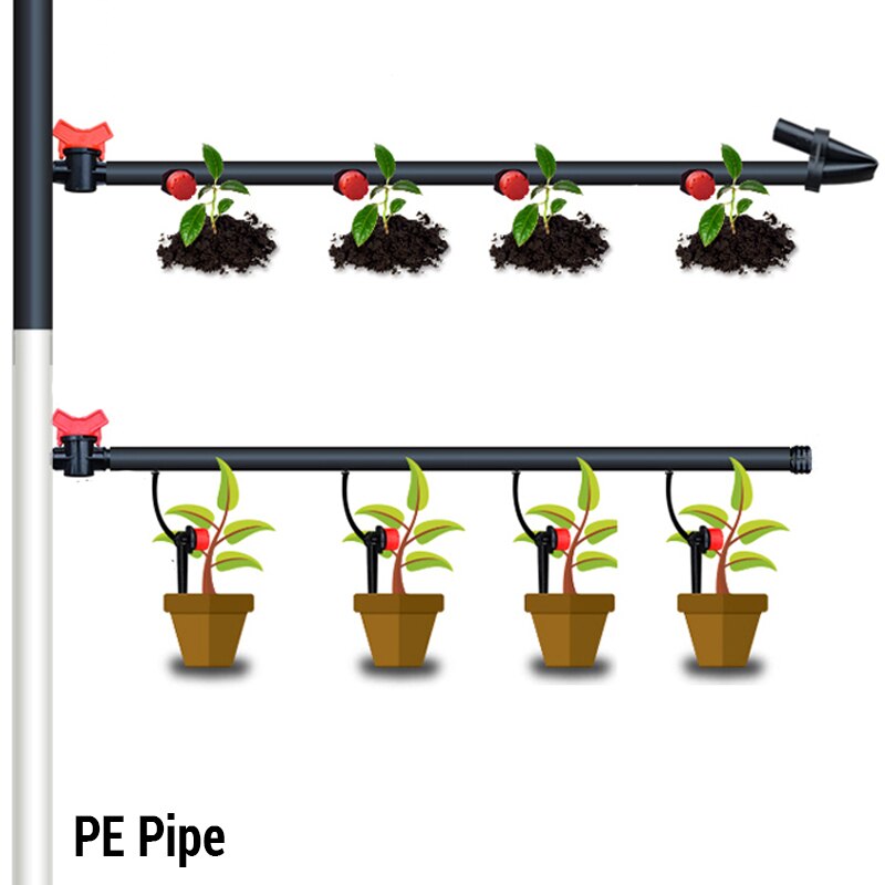 10-50pcs Adjustable Micro Drip Irrigation System Watering Sprinklers Red Head Micro Flow Drip Anti-clogging Emitter Dripper