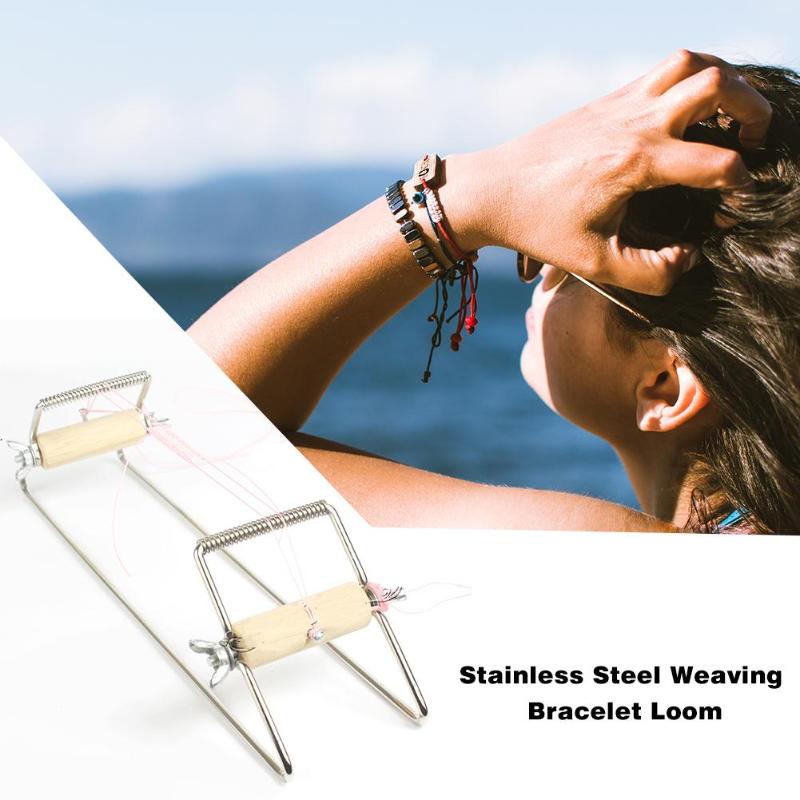 Gør-det-selv metal vævning strikning beading vævesæt armbånd smykker lave maskine til smykker armbånd håndlavet værktøj