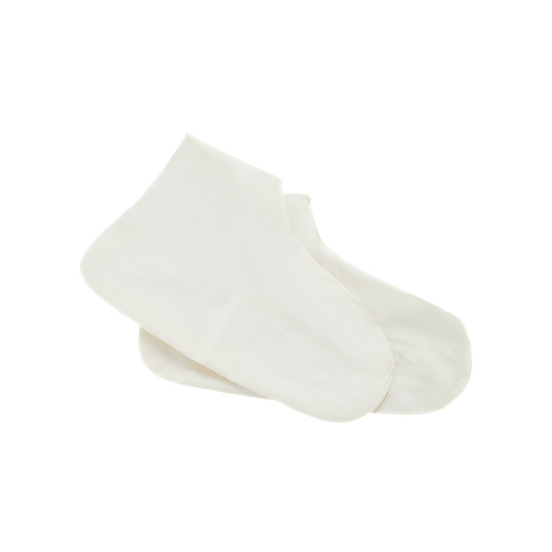 Cubrezapatos de silicona impermeables, cubrezapatos de goma antideslizantes para días lluviosos, protectores de botas reutilizables M/L, accesorios para clima húmedo: M / Marfíl