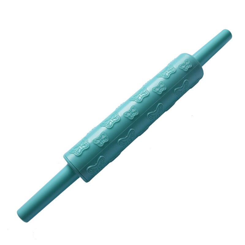 25x3cm Mini Embossing Rolling Pin Baking Cookies Biscuit Fondant Taart Deeg Gegraveerde Roller Rendier Vlinder Bloemen Patroon