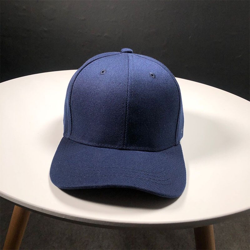 Men Women White Baseball Sports Caps Fited Adjustale Sun Visors Plain Casual Hats: Navy