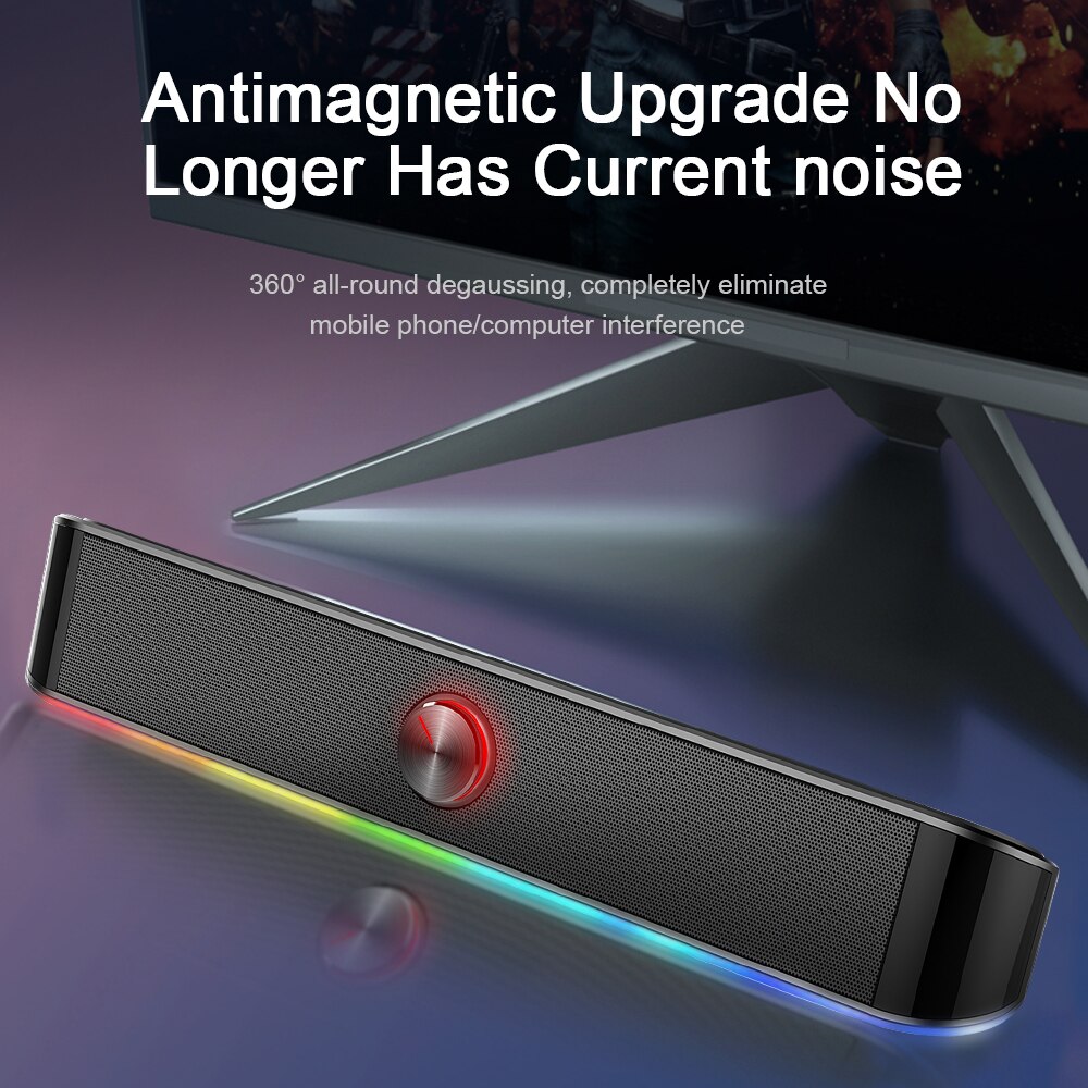 Redragon adiemus  gs560 aux 3.5mm stereo surround musik smart rgb lautsprecher säulen-soundbar für computer pc notebook lautsprecher