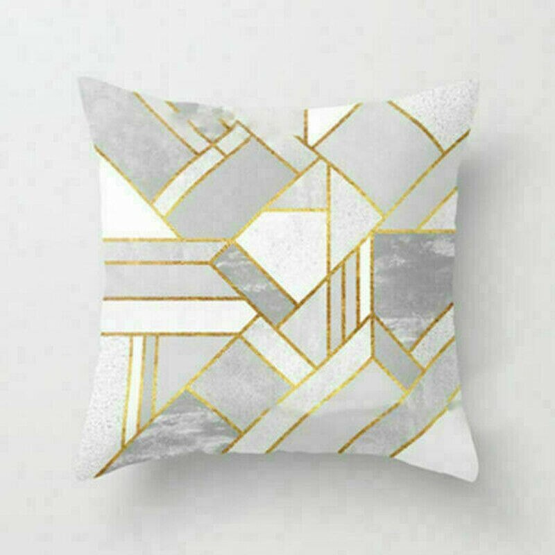 Guld geometri dekorativa örngott polyester kast randigt örngott kuddfodral heminredning kuddar 18 tum: 13