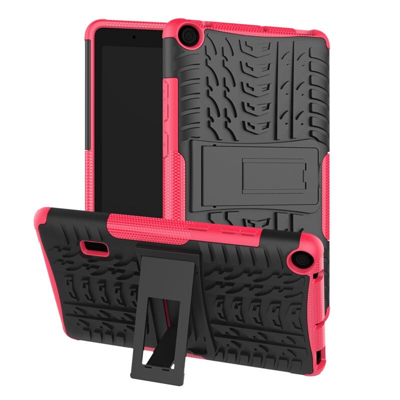 Pour Huawei MediaPad T3 7 BG2-W09 étui 7.0 pouces WiFi Version tablette étui hybride armure béquille silicone support Funda FilmPen: rose