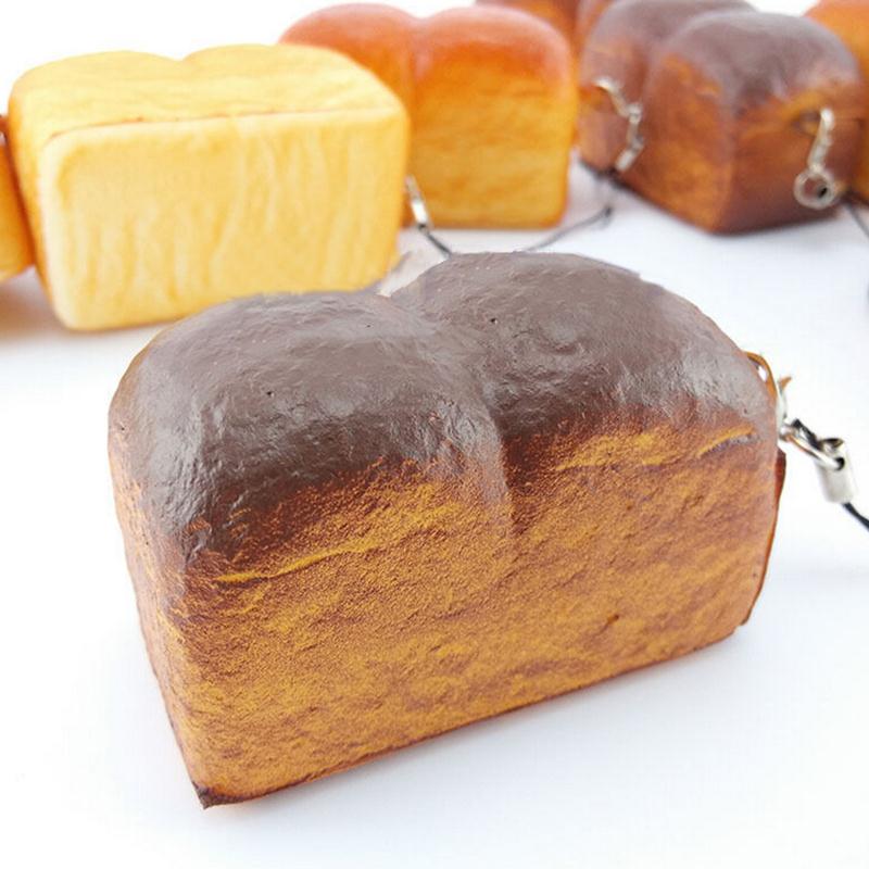 5 Cm * 3.5 Cm * 3.5 Cm Jumbo Squishy Brood Zachte Buns Scented Telefoon Strap Charms Langzaam Stijgende Sleutelhanger cadeaus Voor Meisjes Kids