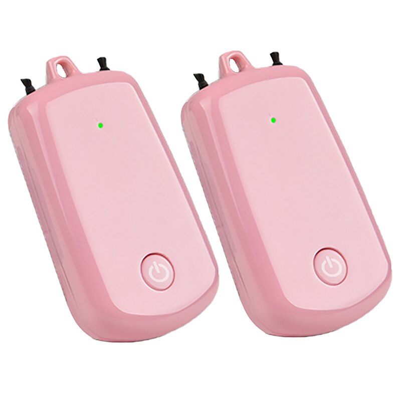 2 Pcs Opknoping Neckr, Mini Draagbare Negatieve Ionen Luchtreiniger: Pink