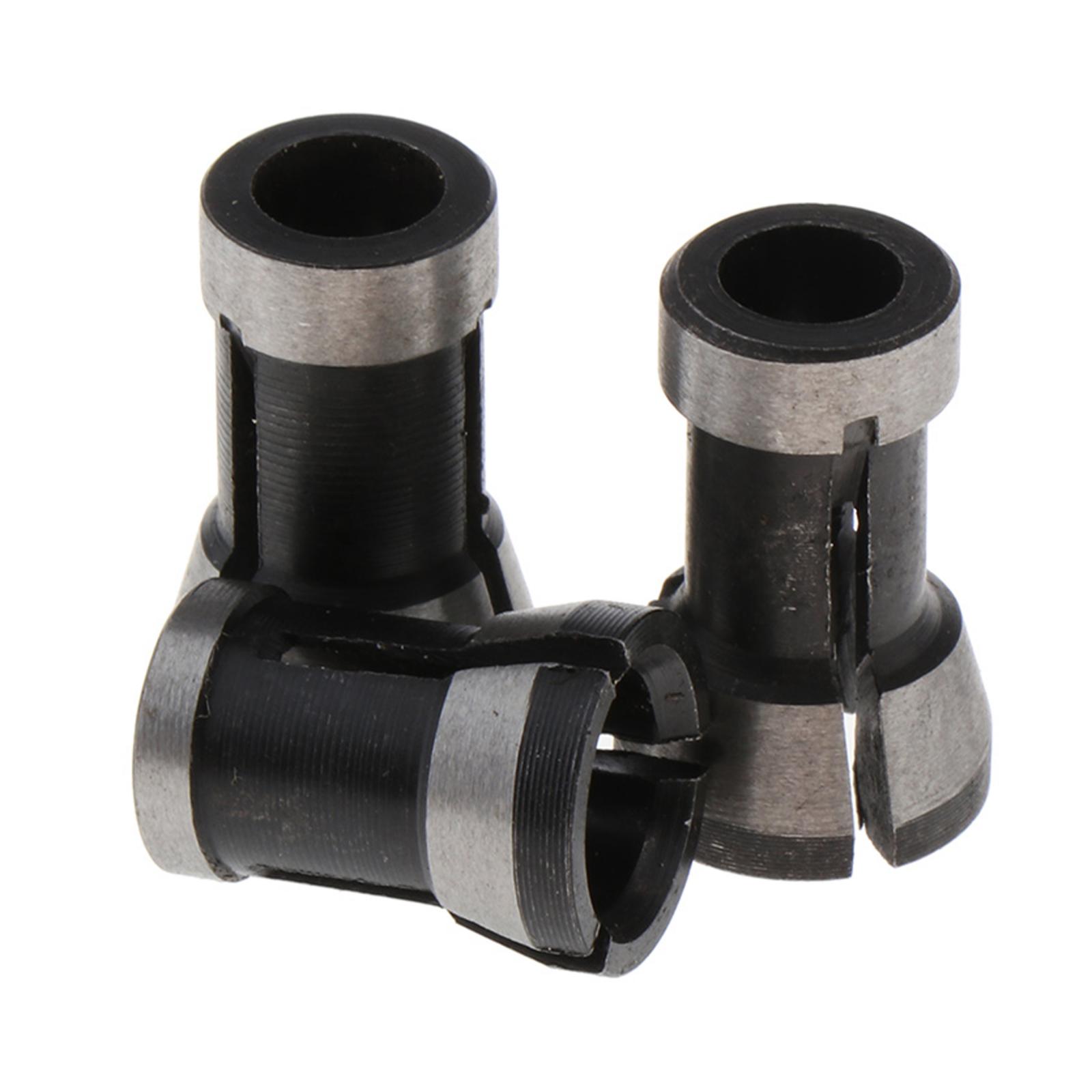 3Pcs Router Collet Set 6Mm 6.35Mm 8Mm, Chuck Heads Adapter Voor Boren Graveren Trimmen, carving Machine