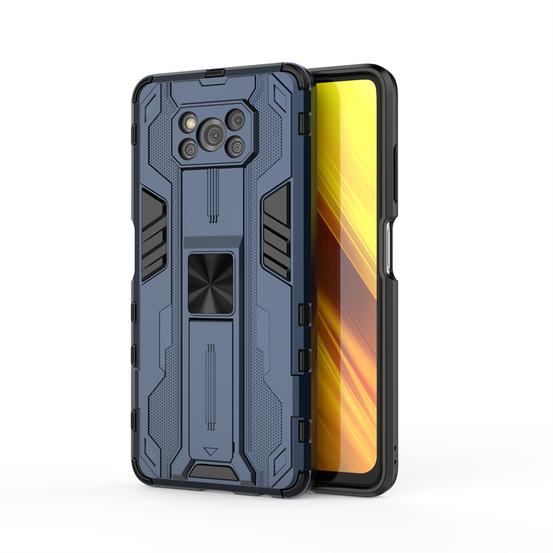 For Poco-X3 Pro Case Magnetic Kickstand Armor Camera Lens Protect Phoen Case For Xiaomi Poco X3 NFC Little X 3 PocoX3 Back Cover: aluminum / black