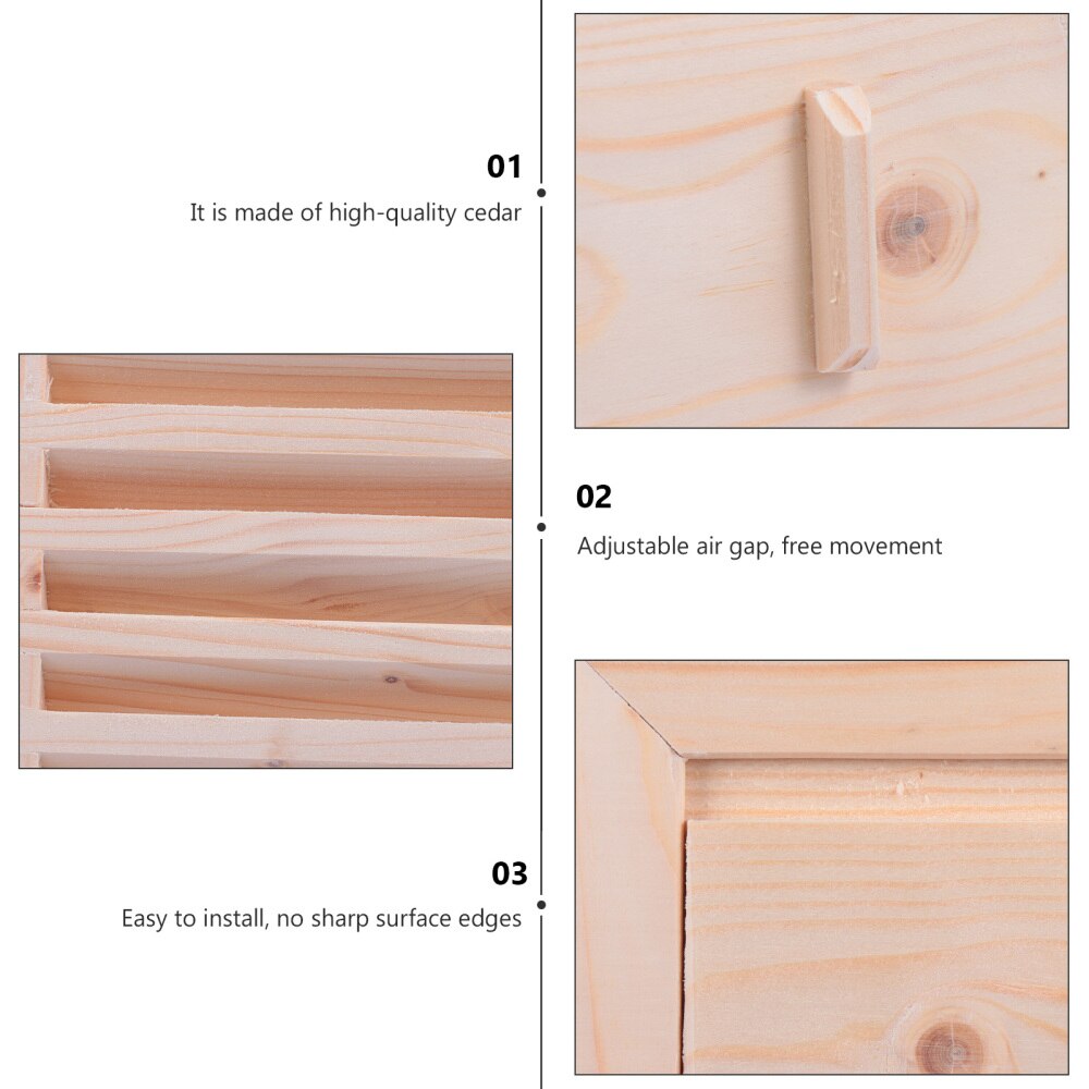 1 Set Sauna Room Air Vent Blinds Grille Ventilation Panel Sauna Room Equipment
