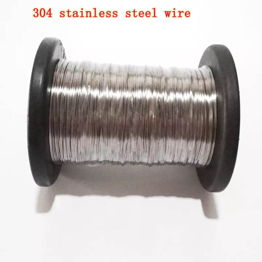 Filo in acciaio inossidabile 304 di alta qualità diametro 0.1/0.2/0.4/0.5/0.6/0.8/1.0MM cavo rigido trafilato a freddo singolo cavo rigido 1kg / r