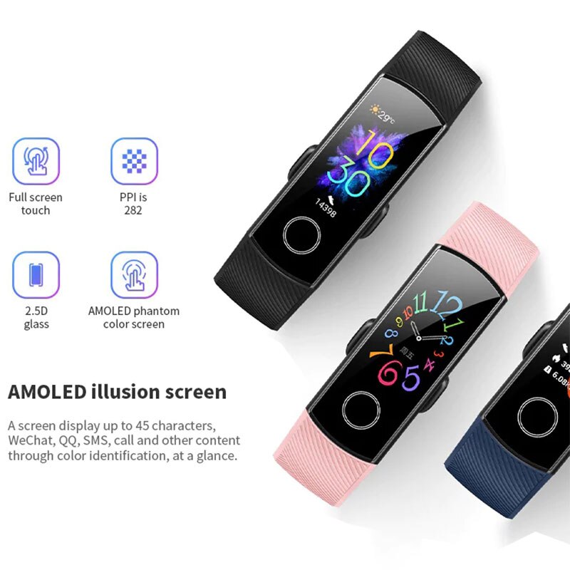 Huawei Honor Band 5 Nfc Edition Smart Armband Band Amoled Screen Sleep Monitoring 50 Meter Waterdicht Honor Band 5 Polsband