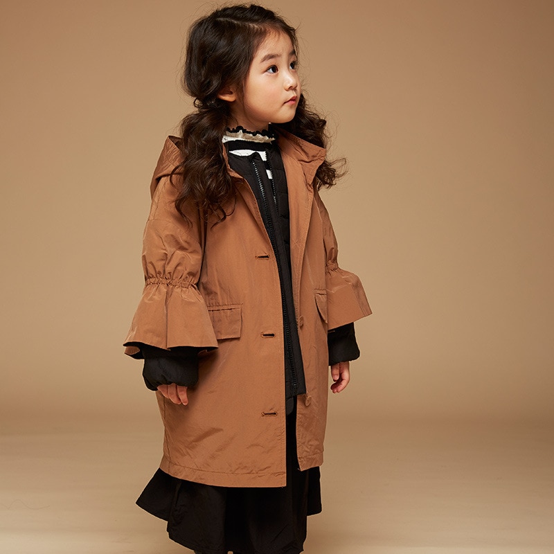 Inner Liner Baby Donsjack Mid-Lengte Kinderen Dekbed Bovenkleding Meisje Winterjas Kid Winter Jas Meisjes: CAMEL / 3T