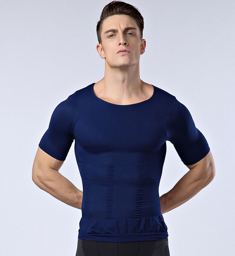 Men's Compression T-Shirt Compression Body Building Shirt for Men Summer Slim Dry Quick Under Shirt