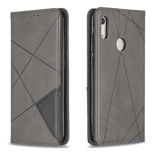 Funda para Honor 8A 8S, funda tipo billetera de cuero con tapa para Huawei Honor 8A honor8s, funda magnética de lujo, funda para tarjetas para Huawei Honor 8A 8S: for Honor 8A / gray