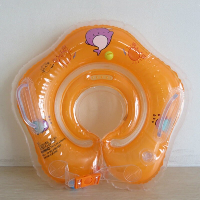 Zwemmen Baby Accessoires Hals Ring Buis Veiligheid Baby Float Cirkel Voor Baden Opblaasbare Flamingo Opblaasbare Water: Orange