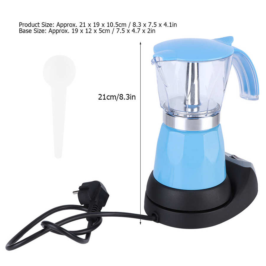 Kaffemaskine espresso mokkakande ottekantet aluminium kaffekedel komfur 3-6 kopper eu stik 220v