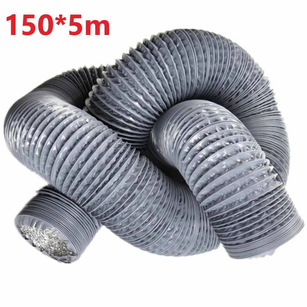 Aluminum Foil Composite Pipe Double-layer Telescopic Hose Smoke Exhaust Pipe Air-conditioning Ventilation Pipe: gray-04