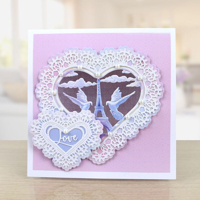 Coração oval hexágono quadrado quadro de metal corte dados para scrapbooking álbum diy gravação cartão que faz a decoração artesanato novo 2019