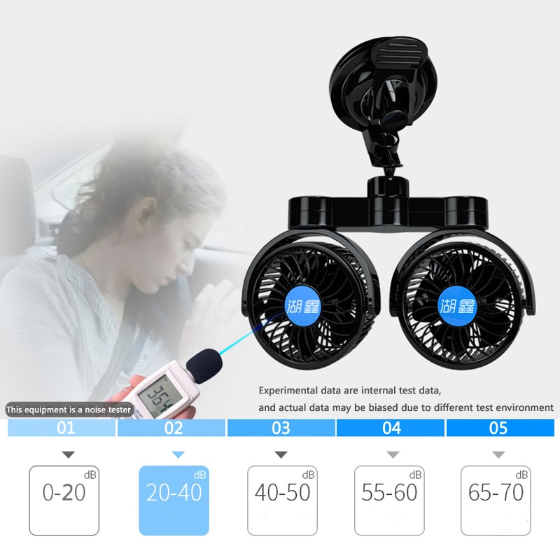 12v bilvifte dobbelthode elektrisk vifte dashbord oscillerende elektrisk luftkjøler kjølevifter klipp-på vifte til rv varebil lastebil
