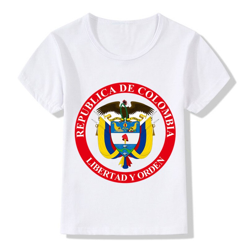 Kinderen Colombia Colombiaanse Print T-shirt Kinderen Zomer Tops Meisjes Jongens Casual T Shirt Baby Kleding, Ooo595: oHKP595B / 9T