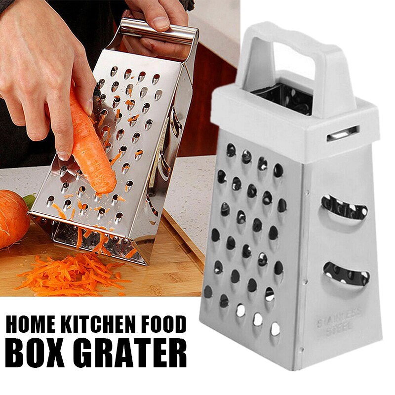 Stainless Steel 4 Sided Blades Cheese Vegetable Cheese Slicer Shredder Tools Kitchen Grater Carrot Cucumber Cutter Box Container