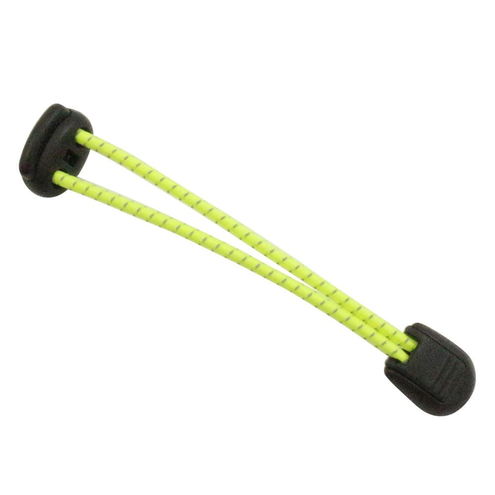 1 Paar Elastische Lui Geen Tie Schoenveters 8 Kleuren Sport Runner Veters Lock Reflecterende Unisex Schoenveters Schoenen Accessoires: Geel