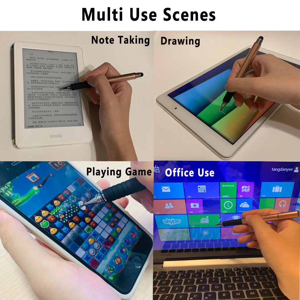 Universal 2 In 1 Stylus Pen Drawing For Tablet Pencil Capacitive Screen Caneta Touch Pen For iPad Pro Smartphone Android Drawing