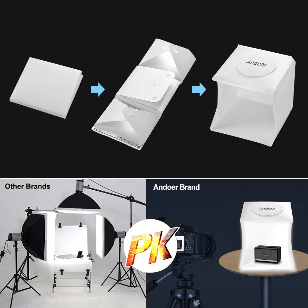 Photography Softbox Portable Photo Studio LED Light Box Shooting Tent Folding Photography Studio Softbox for Products Still Life