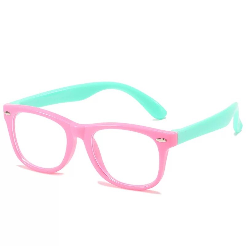2022 Clear Eyeglasses for Kids Retro Girl and Boy Transparent Eye Glasses Frames Monturas De Lentes Mujer 2102-1: pink