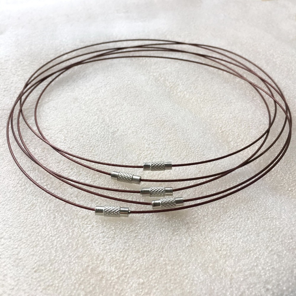 Torquímetro de fio de aço inoxidável, 1mm fino colar de fivela turnfivela torques aprovação 45cm