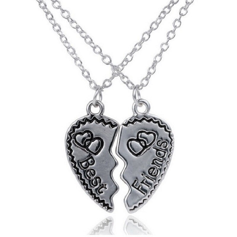 Combination Broken Heart 2 Pieces and 3 Pieces Pendant Necklace Forever Friend Ms. Jewelry Necklace Girlfriend: STYLE7