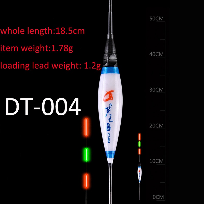 Fladt vand karpe crucian nat fiskeri float led elektrisk float lys fiskeredskab lysende elektronisk float  + cr425 batteri