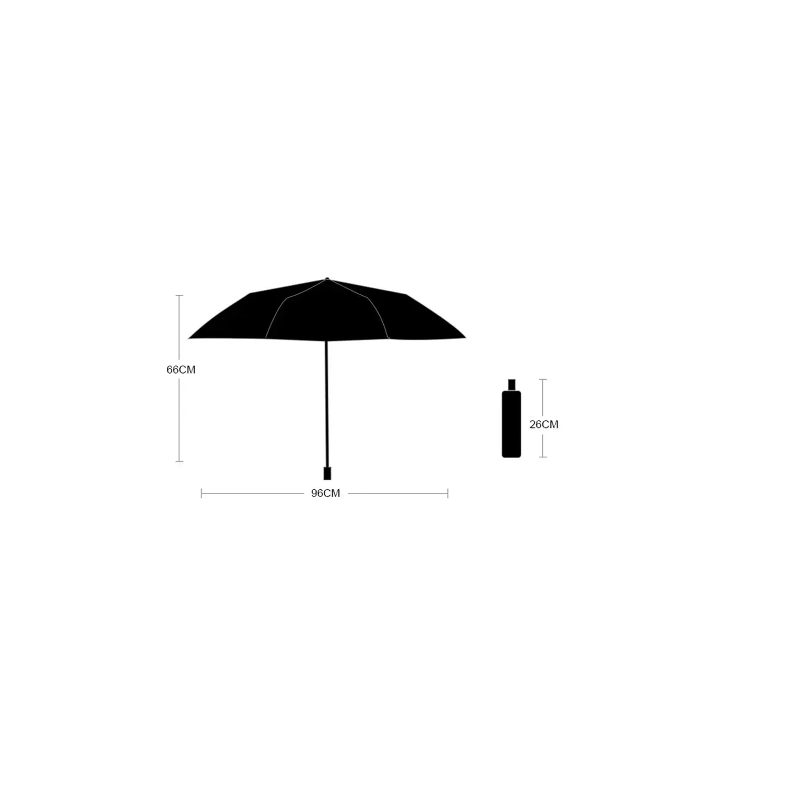 Travel Portable Mini Sun & Rain Folding Anti UV Umbrella, Compact Umbrella for Car, Lightweight UV Protection Windproof Umbrella