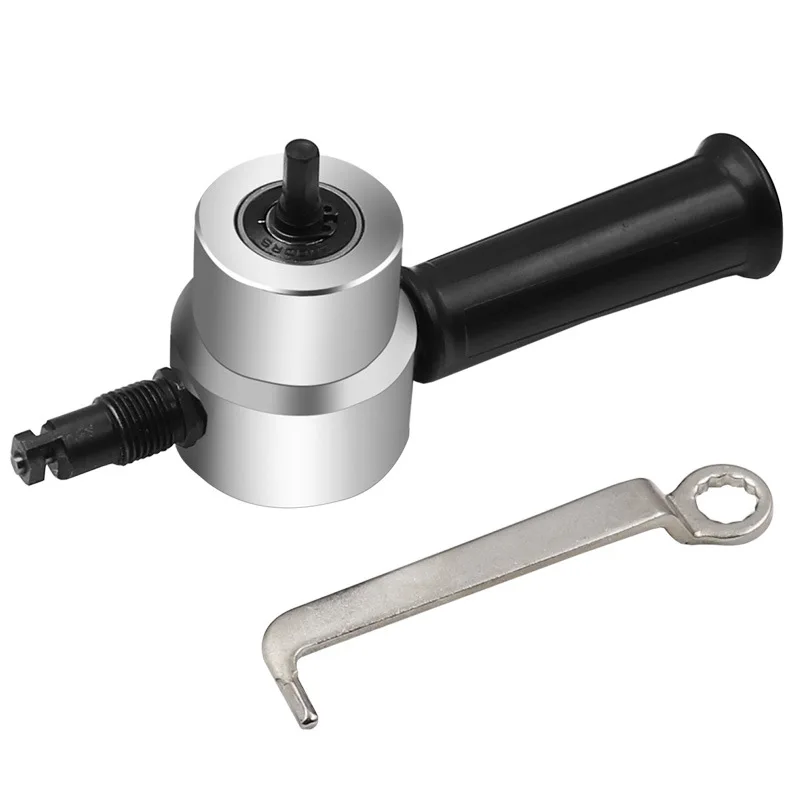 Electric Punching Shear Double Head Metal Sheet Iron Sheet Cutter Electric Tool Hardware Cutter Electric Punching Shear: grey