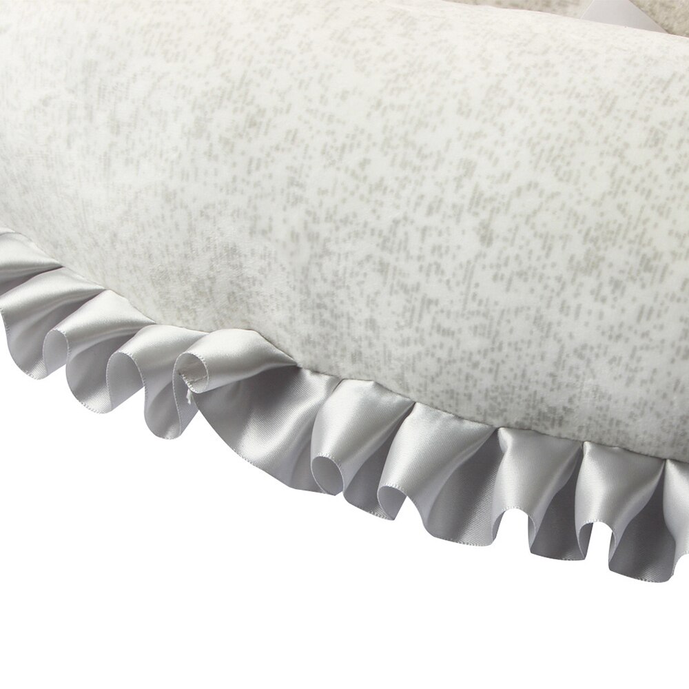 Sondr berço portátil e oval para bebês, berço fofo e macio para quarto de recém-nascido, camas amortecedoras para bebês decoração da cama