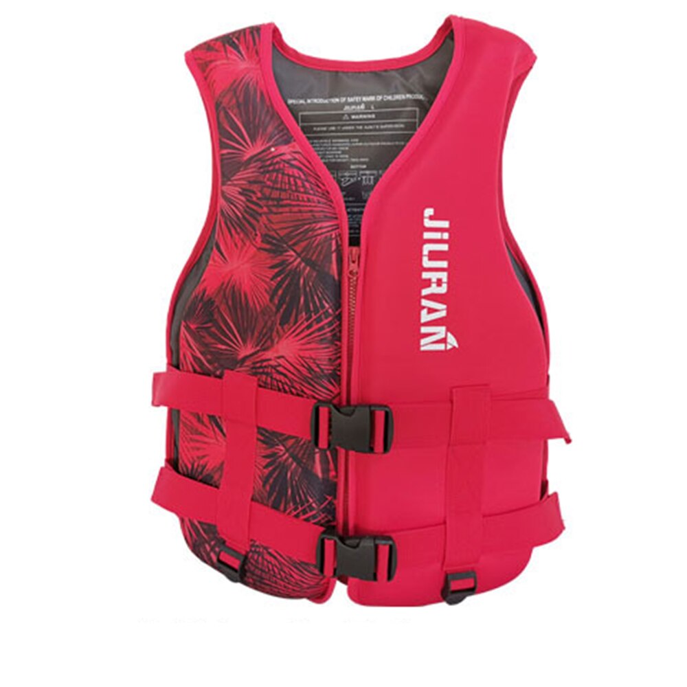 Adult children's life jackets outdoor swimming rowing boat ski driving vest neoprene water sports buoyancy suit: Red / XS  20-30KG