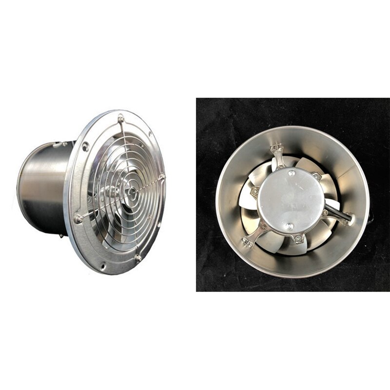 Abluftventilator aus edelstahlrohr, fensterkanal, lüftungsgebläse, toiletten- und küchenlüfter, verstärkerabzug