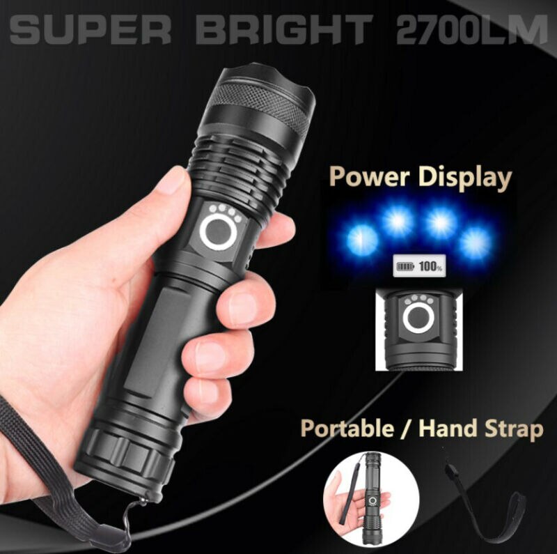 Lampes De Poche Led Puissantes Et Lumineuses - Rechargeable Par Usb