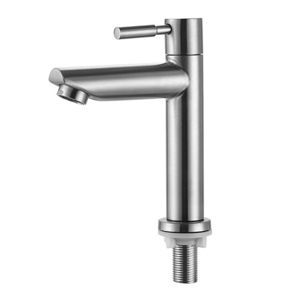 Single Cold Water Stainless Steel Water Basin Washbasin Basin Silver