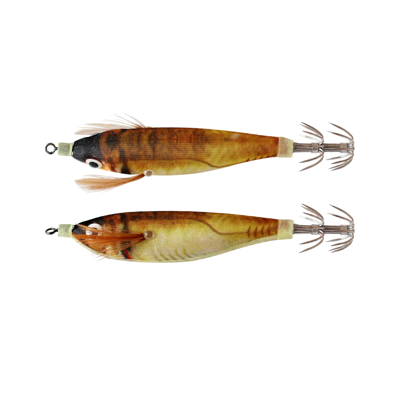 Señuelo de pesca con anzuelo de calamar, 2 uds., luminoso, 10cm, 9g, señuelos de pulpo falsos artificiales, señuelos de camarón de madera, sepia, cebo duro, aparejos de anzuelos de mar: Vino tinto