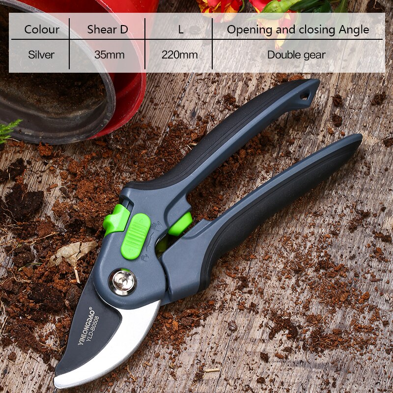 DTBD Gardening Pruning Shears Set Plant Trim Fruit Shears Multi-Function Tree Scissor Garden Shears Set 540MM Saw Hand Tool: Silver
