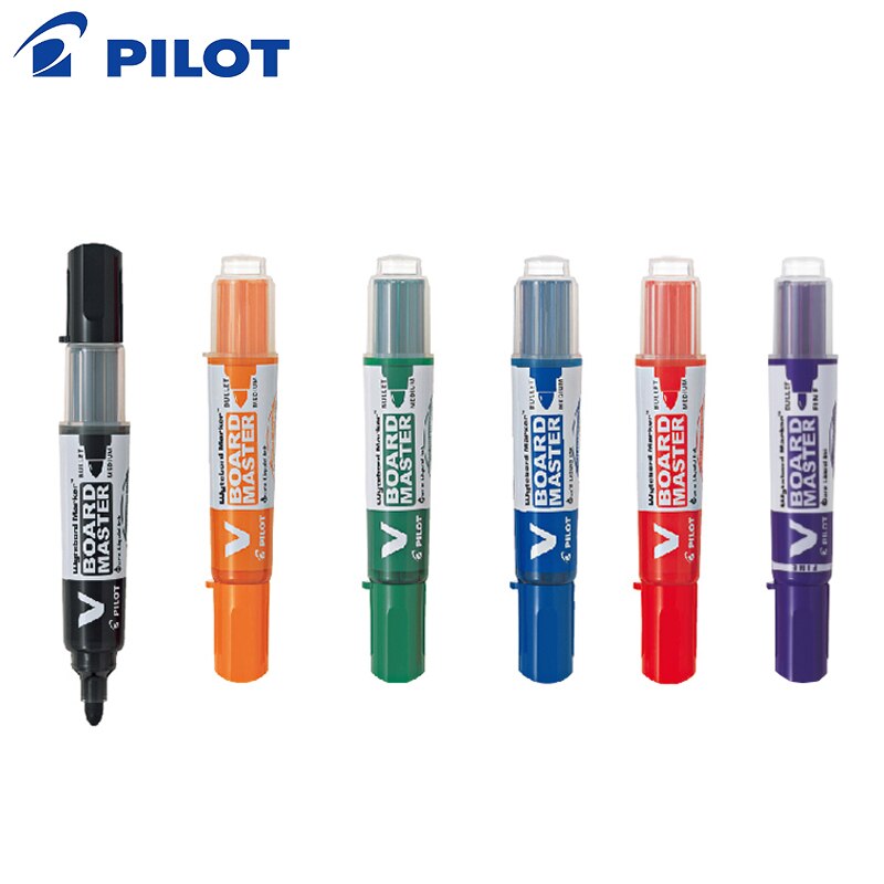 Pilot Wytebord Marker 6 Stks/partij 2.3 Mm (Medium Kogel) whiteboard Vloeibare Inkt Zwart/Blauw/Rood/Paars/Oranje/Groen Ronde