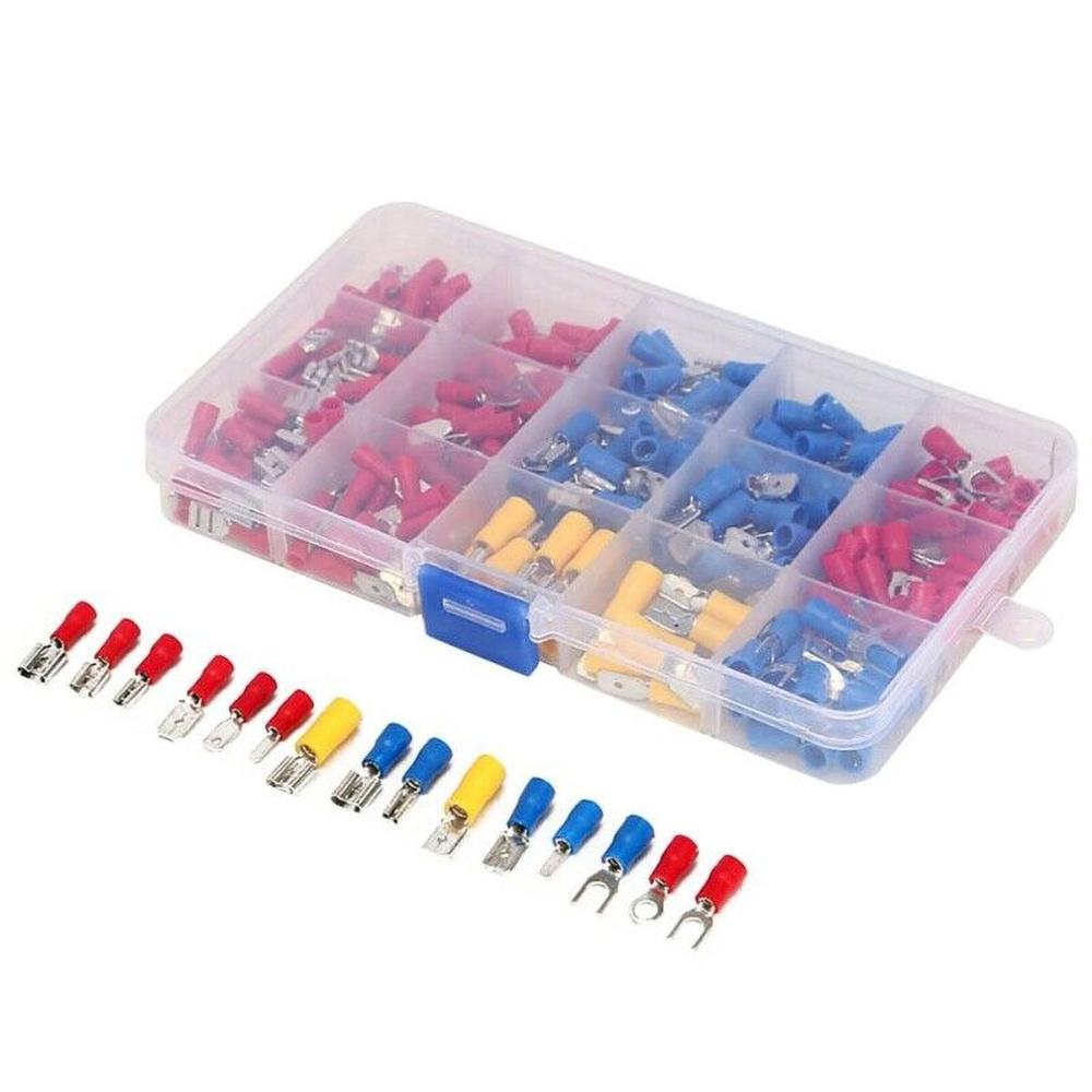 280Pcs Crimp Spade Male Female Terminal Assorted Kit Ring Fork Insulated Electrical Cable Wire Connector Set
