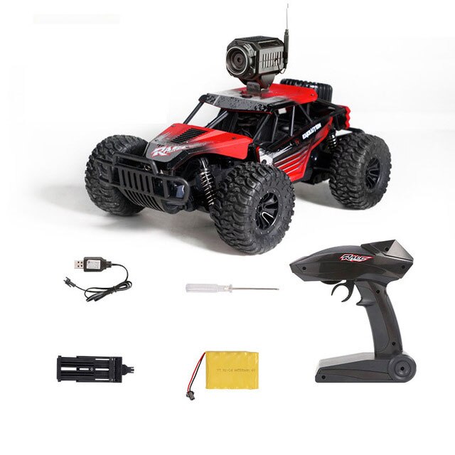 1:12 elettrico 2.4G RC Rock Crawler Auto Giocattolo di Controllo A Distanza di 25km/h Su La Radio con Telecamera Controllata drive Off-Road Giocattoli: Red with Camera